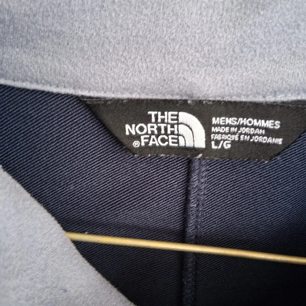 The North Face Jacket Mens 2 Tone Gray Navy Blue WindWall‎ Full Zip L GUC